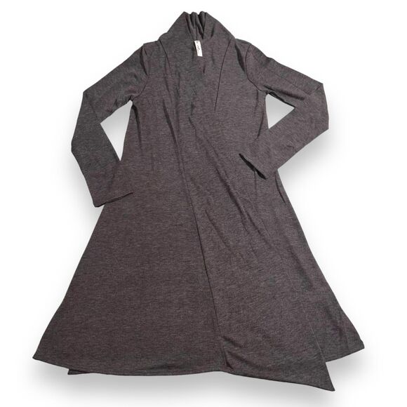 Bee Uniq Womens Cardigan Sweater Knee Length Open Front Hacci Duster Gray Small - Picture 1 of 11